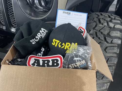 Storm Jeeps goody bag